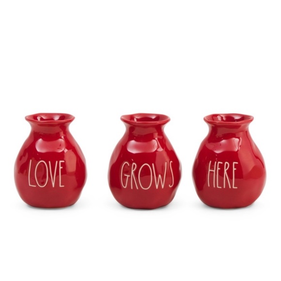 CLEARANCE! Rae Dunn Vase Set Love Grows Here NIB